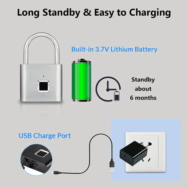 Keyless Fingerprint Smart Lock - Image 13