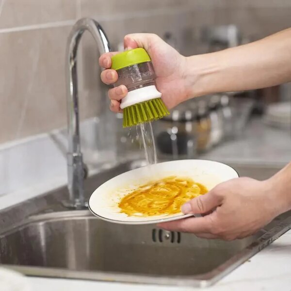 Soap Dispensing Dish Scrub Brush - Image 2