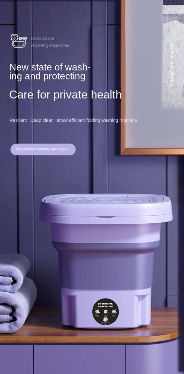 Small Folding & Portable Washing Machine - Image 4