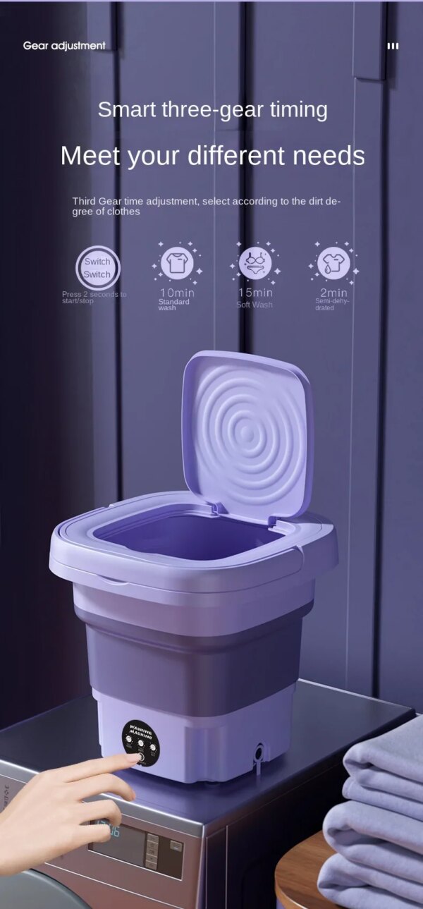 Small Folding & Portable Washing Machine - Image 5