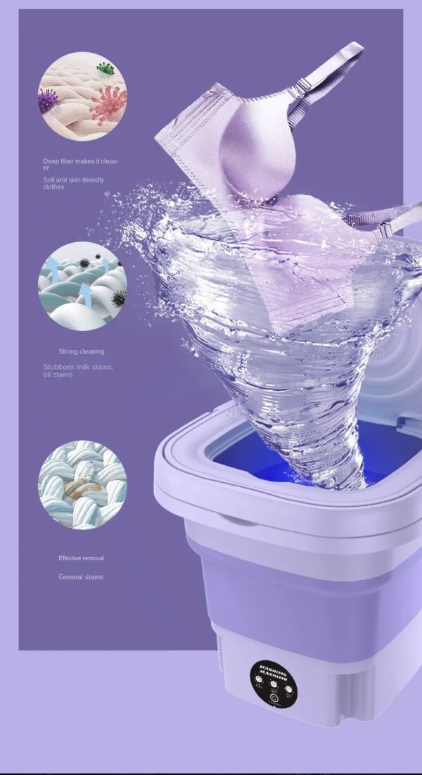 Small Folding & Portable Washing Machine - Image 12