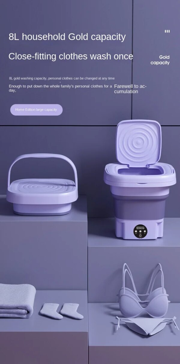 Small Folding & Portable Washing Machine - Image 3