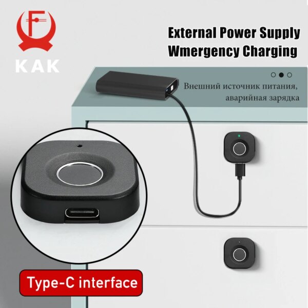 Keyless Fingerprint Smart Lock For Drawer & Cabinet - Image 5