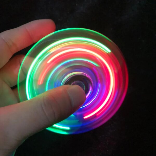 Crystal LED Glow In Dark Fidget Spinner - Image 2